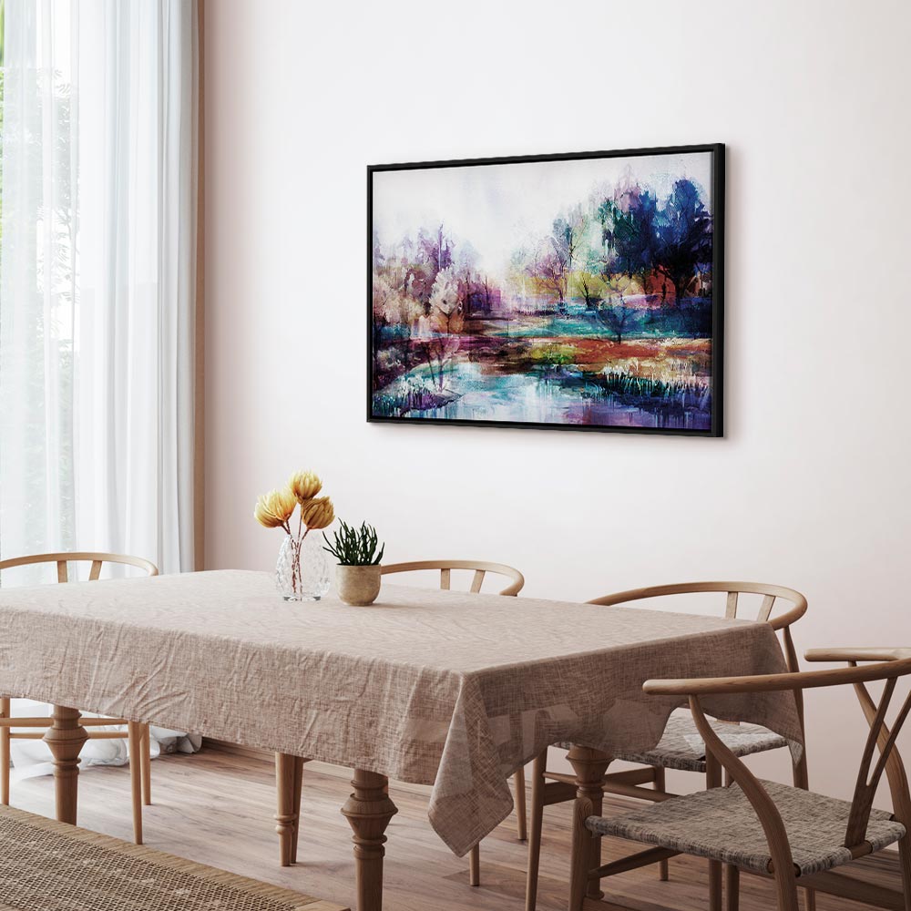 Colorful Painted World Landscape Canvas Print