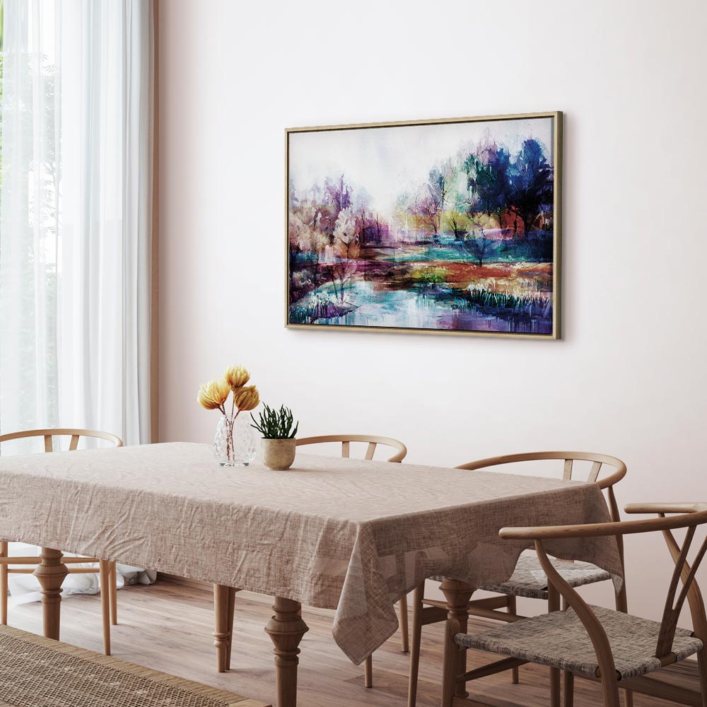 Colorful Painted World Landscape Canvas Print