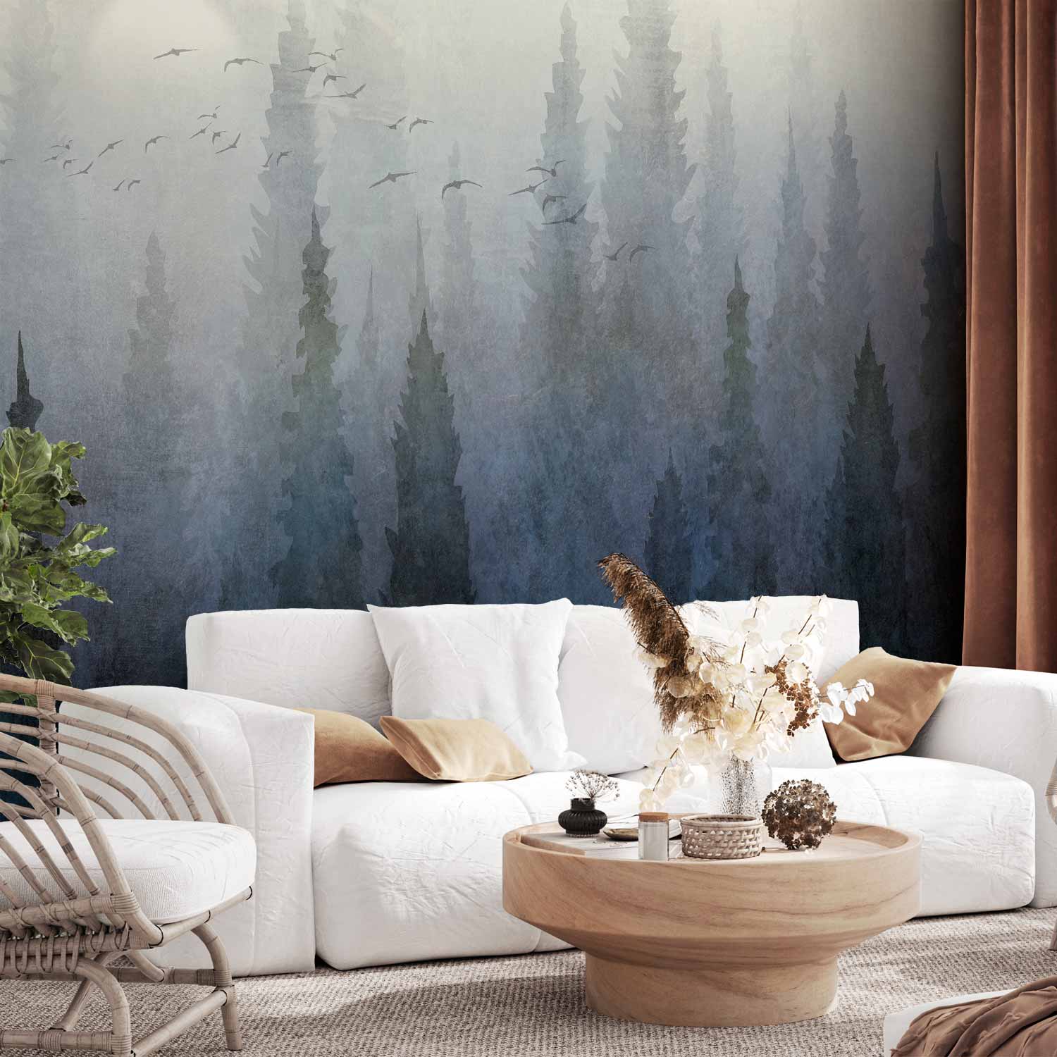 Wall Mural - Flight Over the Forest - Second Variant