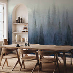 Birds Over Forest Landscape Wall Mural