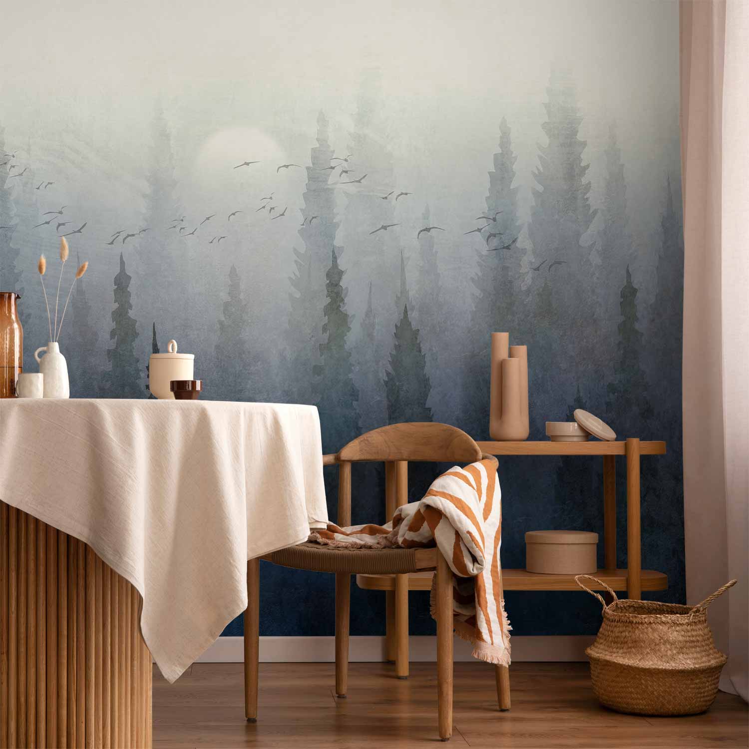 Wall Mural - Flight Over the Forest - Second Variant