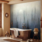 Birds Over Forest Landscape Wall Mural