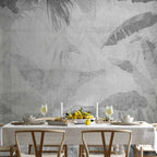 Grey Vanishing Jungle Landscape Wall Mural