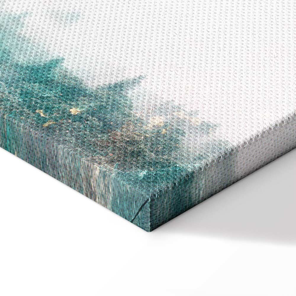 Turquoise Forest Valley Landscape Canvas Print