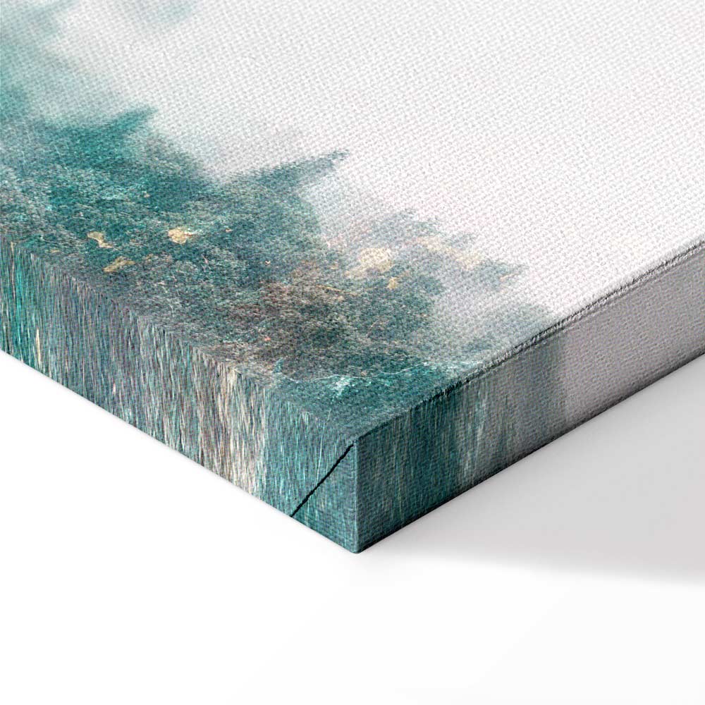 Turquoise Forest Valley Landscape Canvas Print