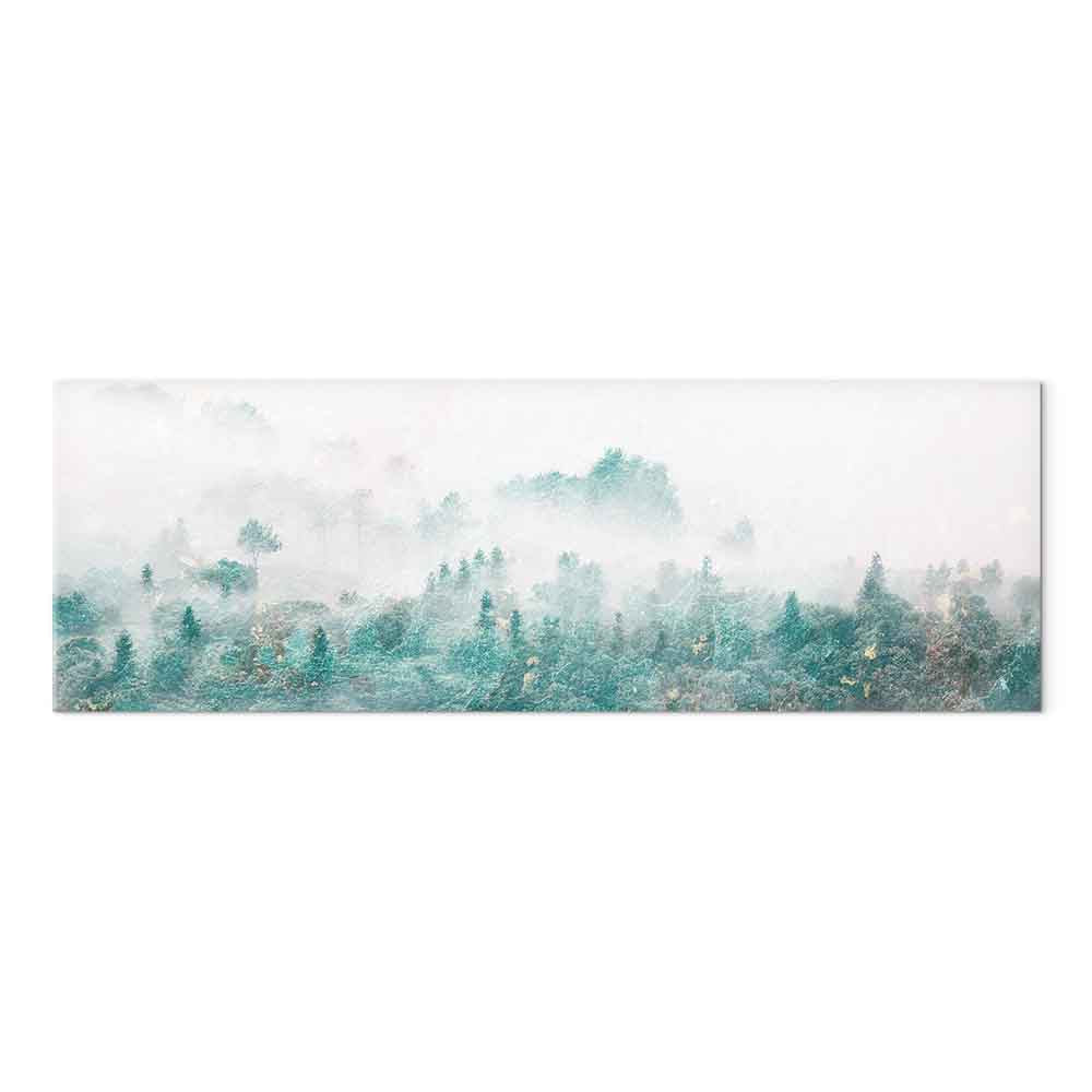 Turquoise Forest Valley Landscape Canvas Print