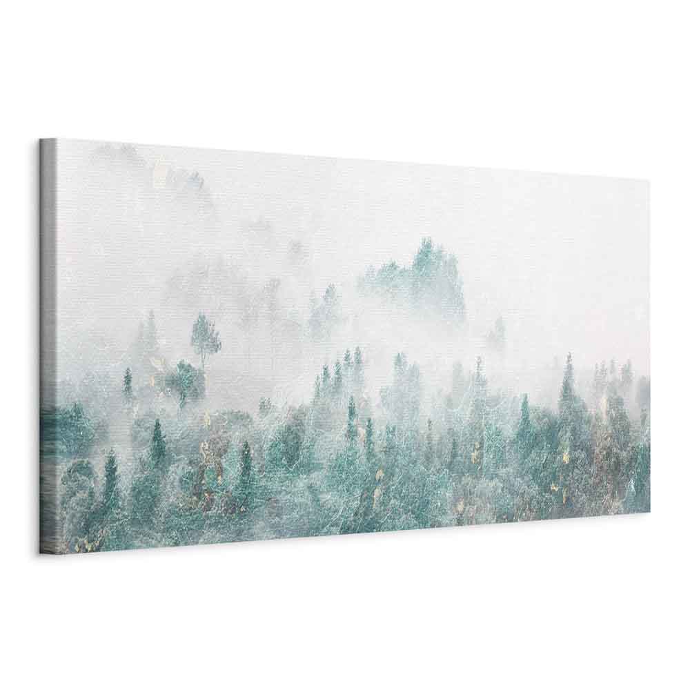Turquoise Forest Valley Landscape Canvas Print