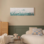 Turquoise Forest Valley Landscape Canvas Print