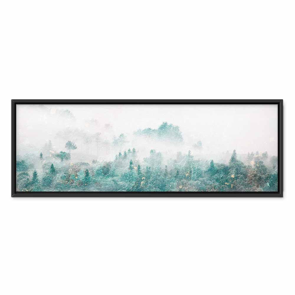 Turquoise Forest Valley Landscape Canvas Print