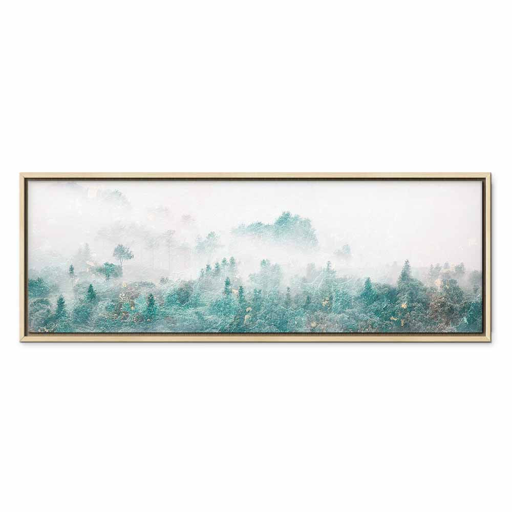 Turquoise Forest Valley Landscape Canvas Print
