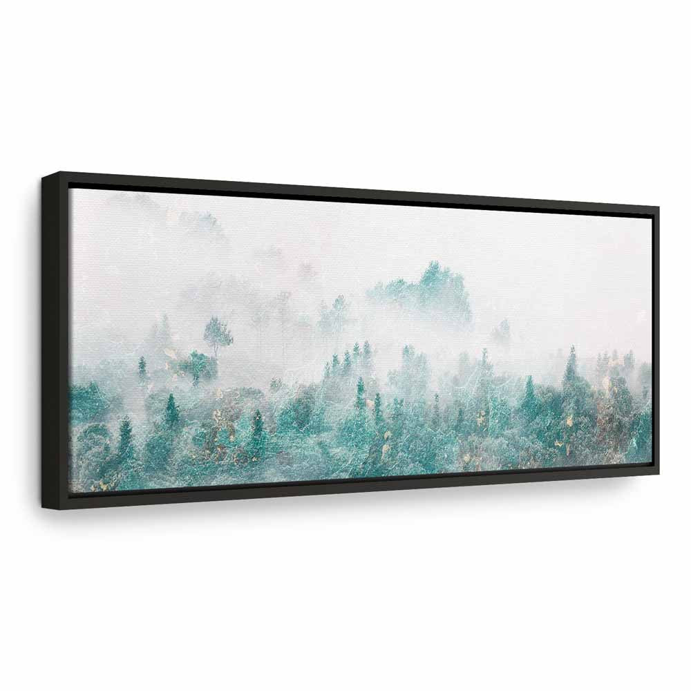 Turquoise Forest Valley Landscape Canvas Print