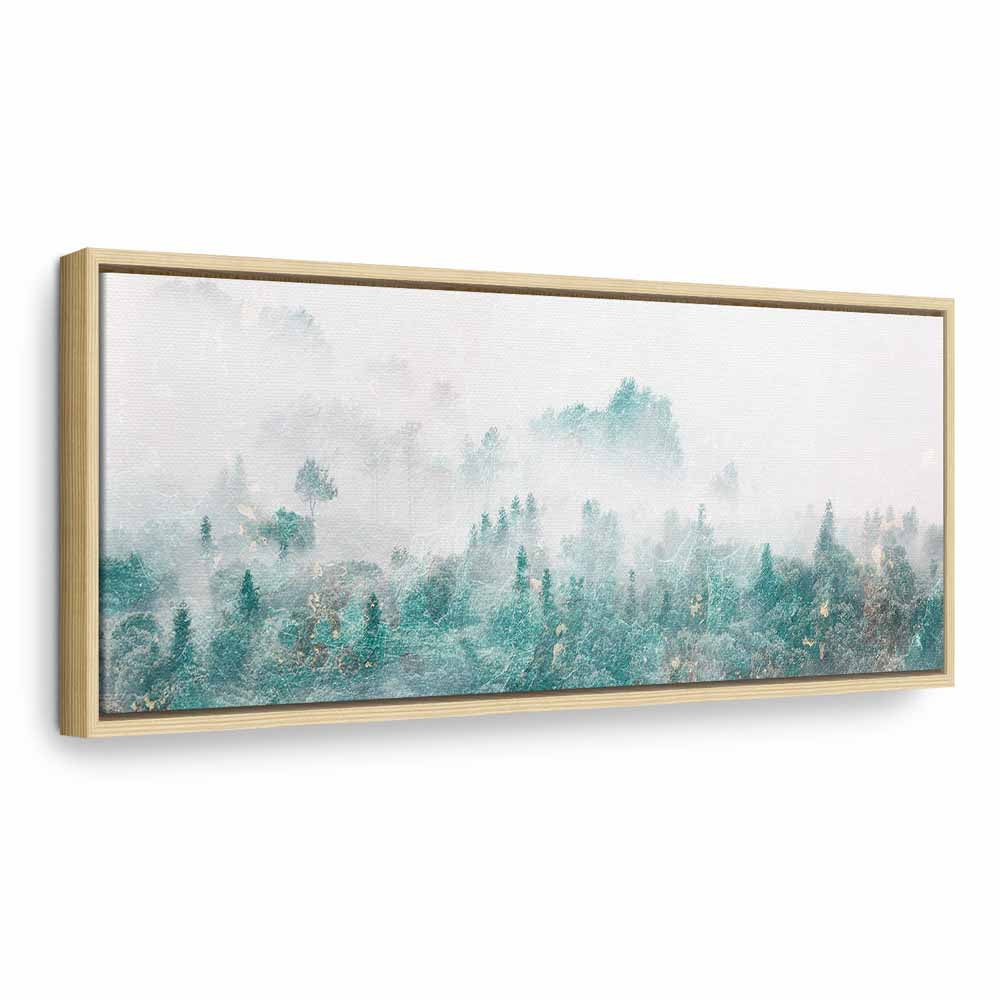 Turquoise Forest Valley Landscape Canvas Print