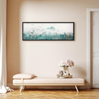 Turquoise Forest Valley Landscape Canvas Print