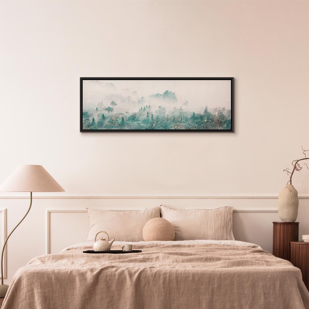 Turquoise Forest Valley Landscape Canvas Print