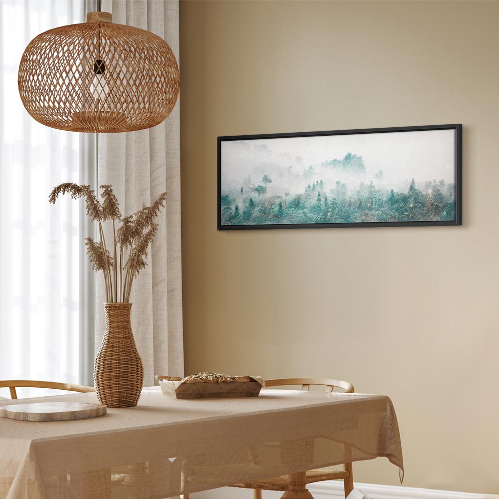 Turquoise Forest Valley Landscape Canvas Print