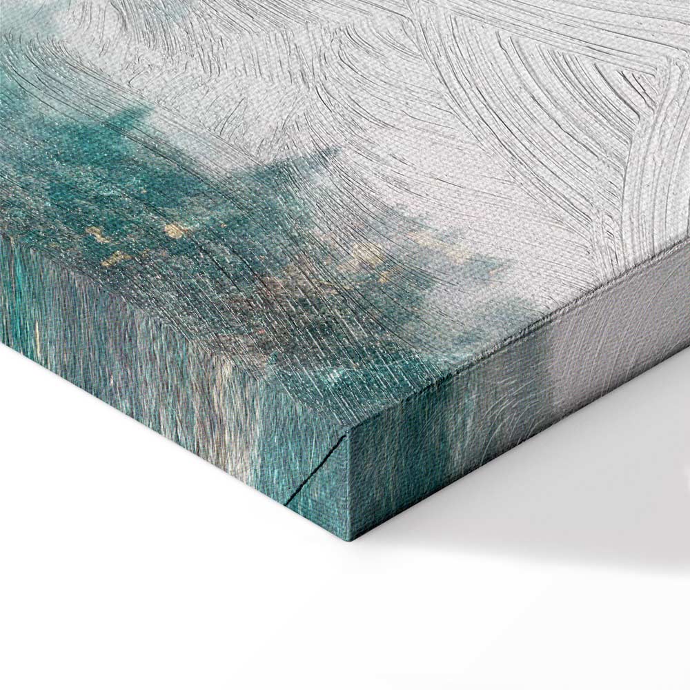 Turquoise Forest Valley Landscape Canvas Print