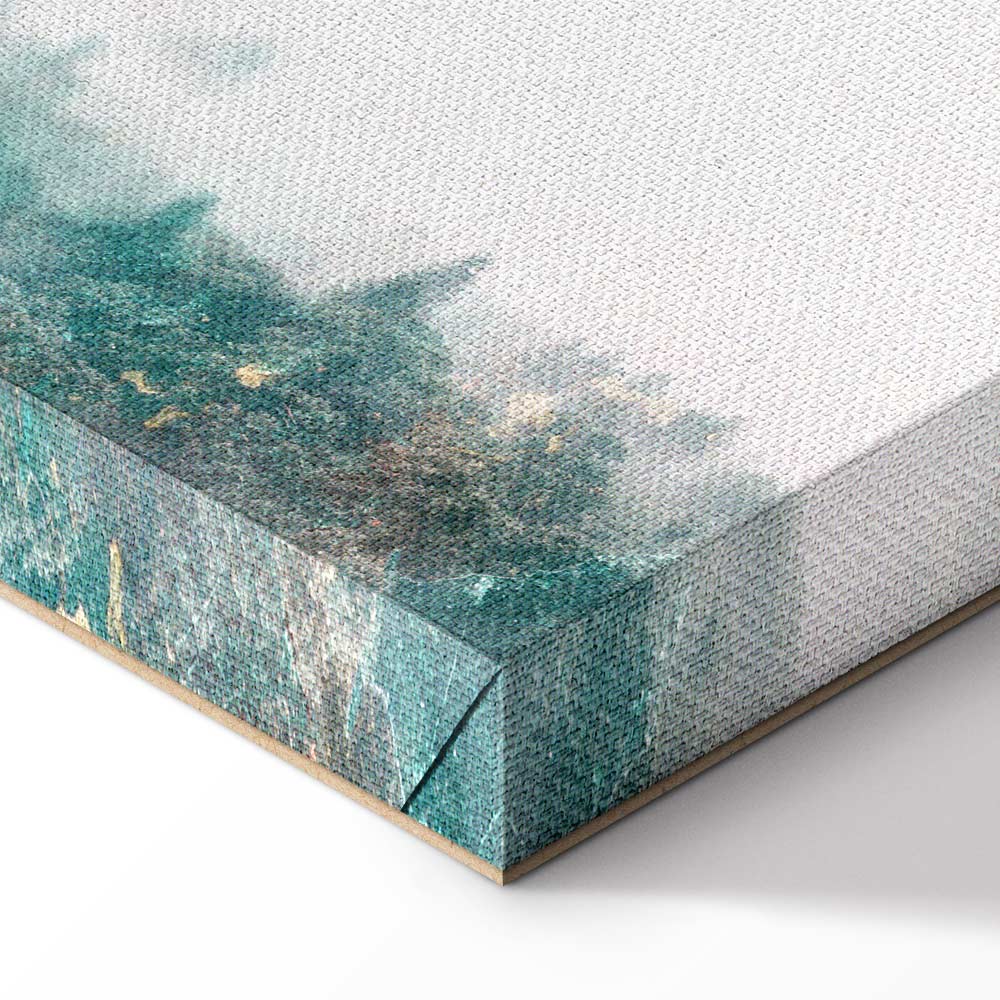 Turquoise Forest Valley Landscape Canvas Print