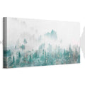 Turquoise Forest Valley Landscape Canvas Print