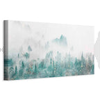 Turquoise Forest Valley Landscape Canvas Print