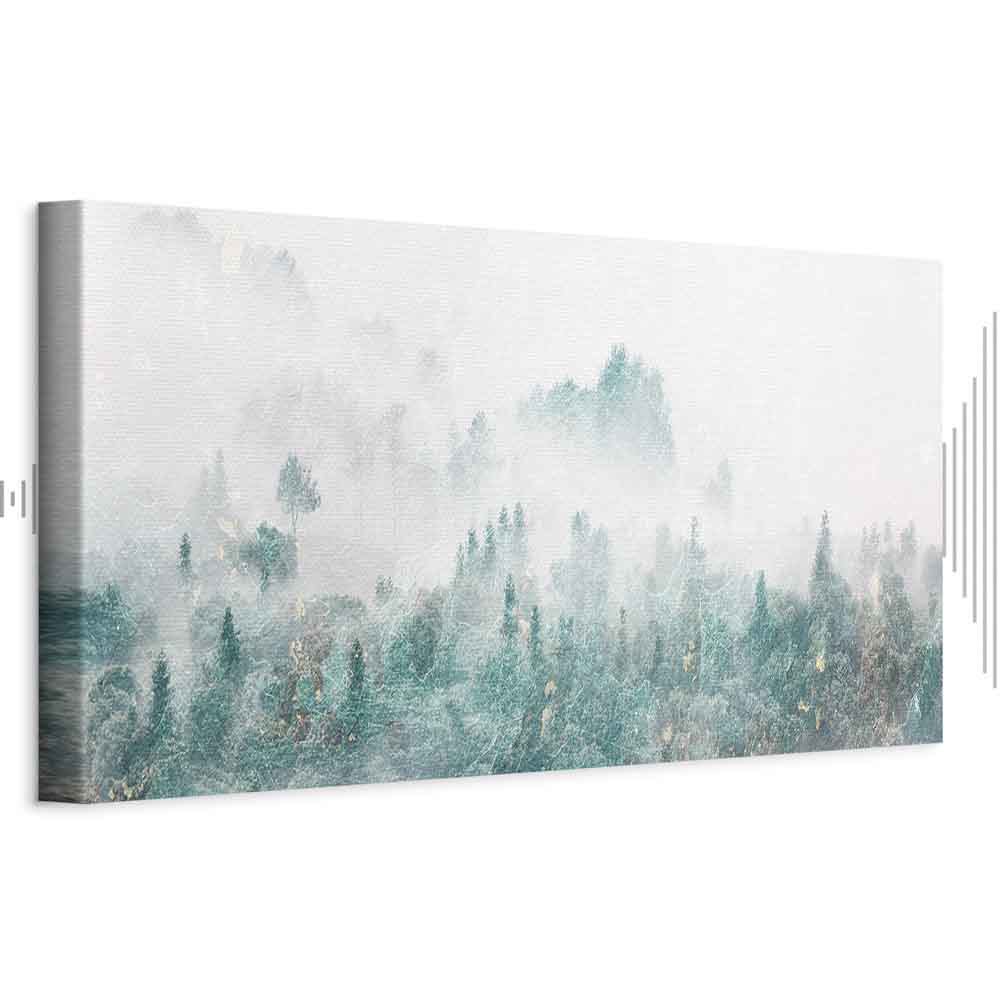 Turquoise Forest Valley Landscape Canvas Print