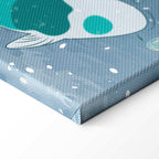 Japanese Fish Waves Canvas Print