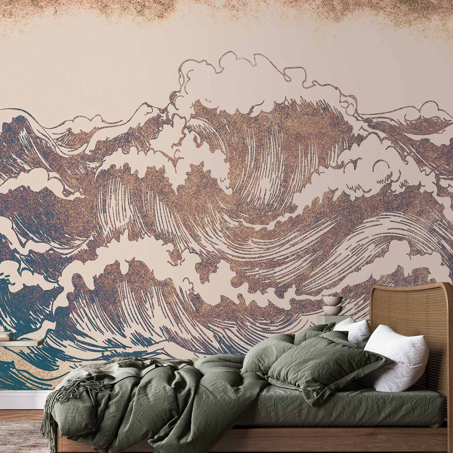 Japanese Giant Waves Sea Wall Mural