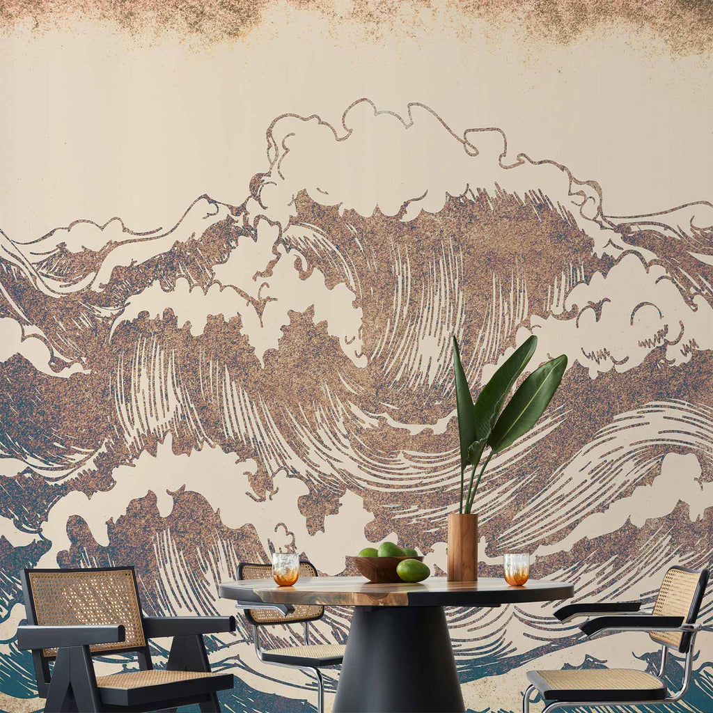 Japanese Giant Waves Sea Wall Mural