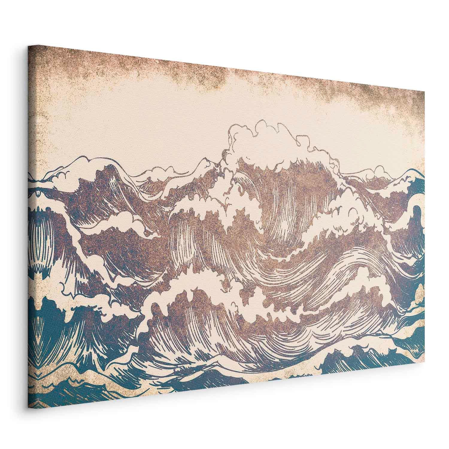Japanese Giant Waves Sea Canvas Print