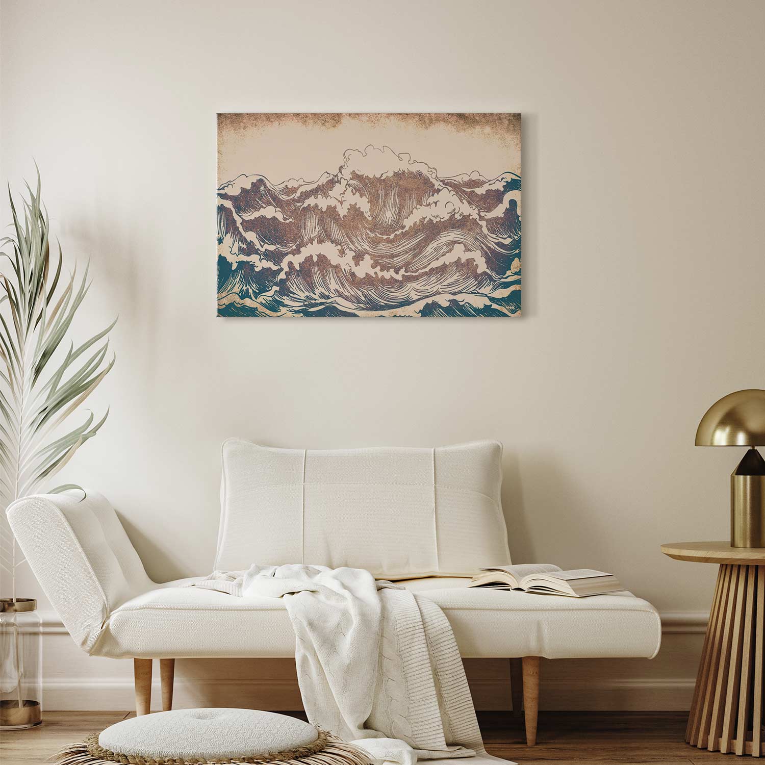 Japanese Giant Waves Sea Canvas Print