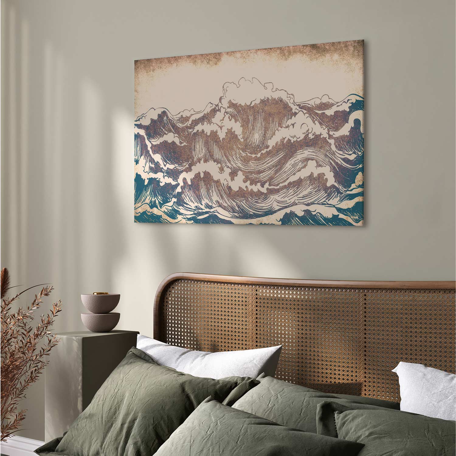 Japanese Giant Waves Sea Canvas Print