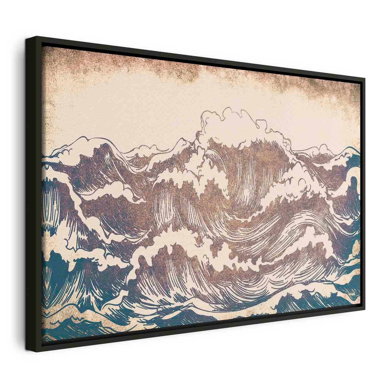 Japanese Giant Waves Sea Canvas Print