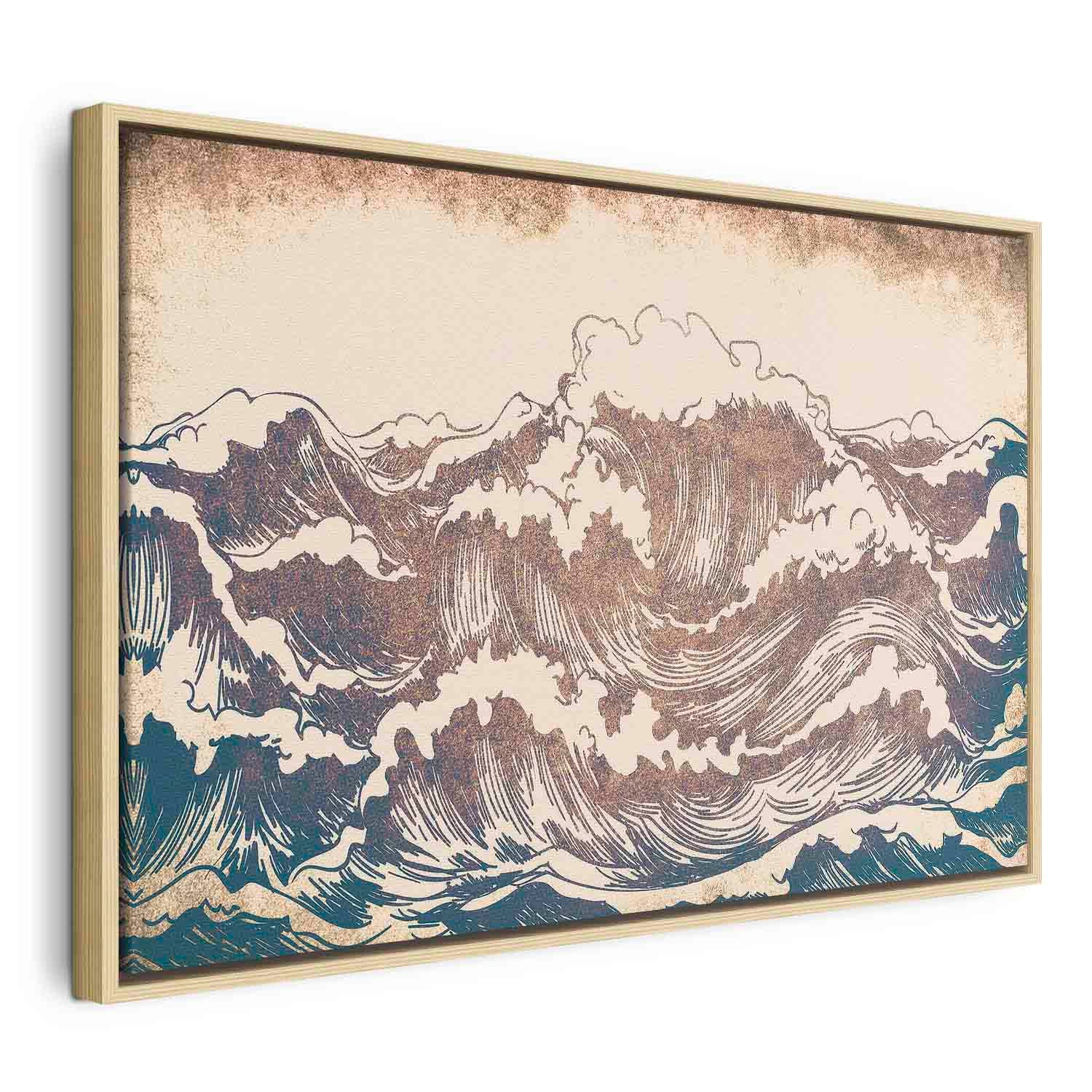 Japanese Giant Waves Sea Canvas Print