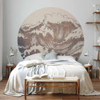 Japanese Giant Waves Round Wall Mural