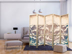 Japanese Room Divider Turbulent Ocean Waves - Vintage Style