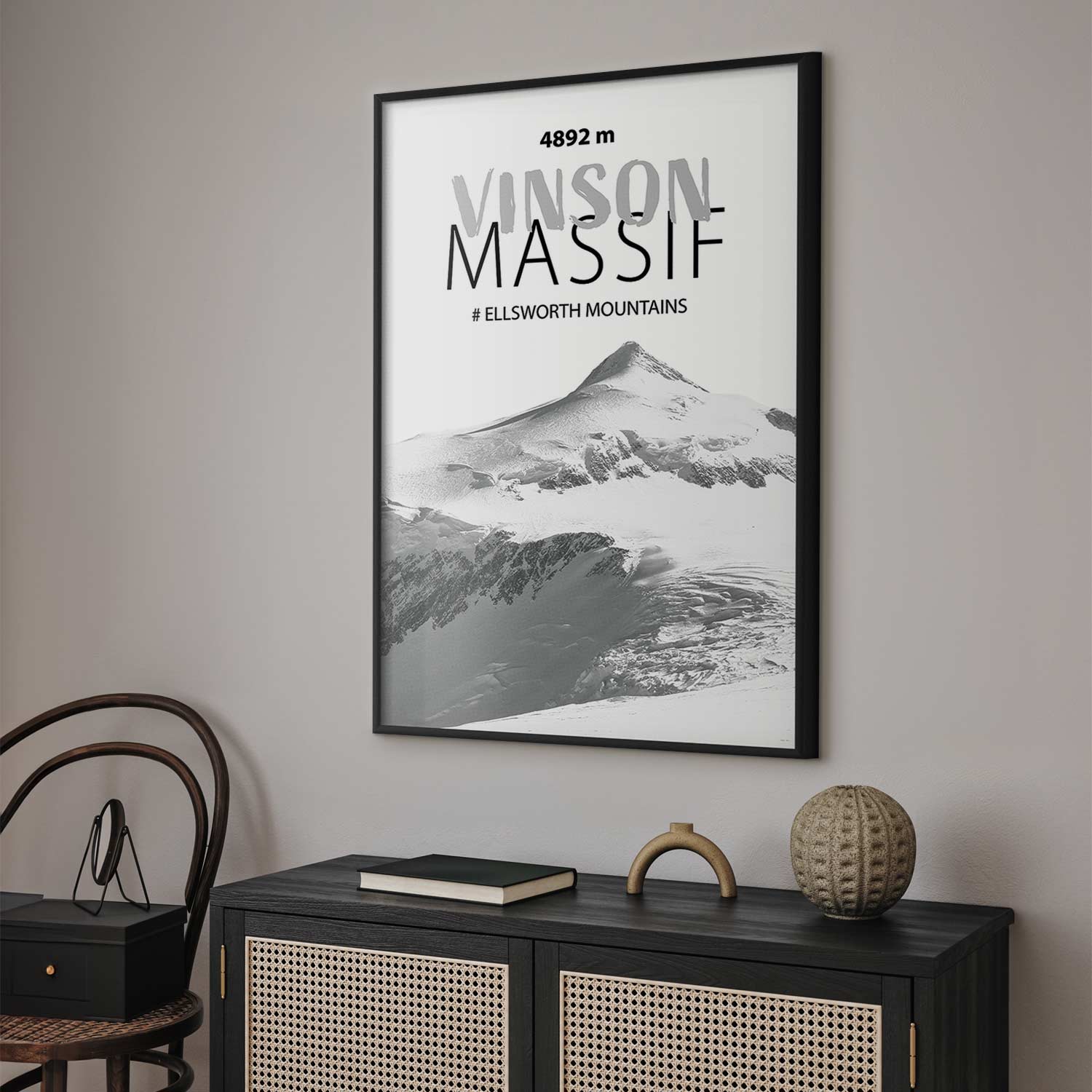 Vinson Massif Mountain Peak Landscape Poster