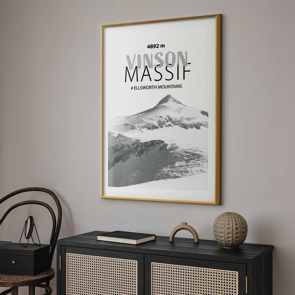 Vinson Massif Mountain Peak Landscape Poster