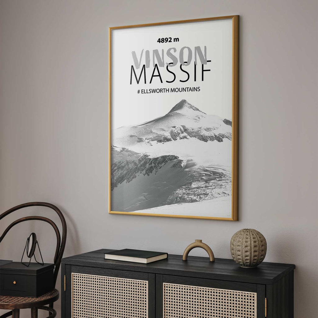 Vinson Massif Mountain Peak Landscape Poster