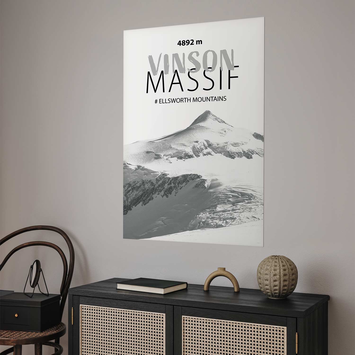 Vinson Massif Mountain Peak Landscape Poster