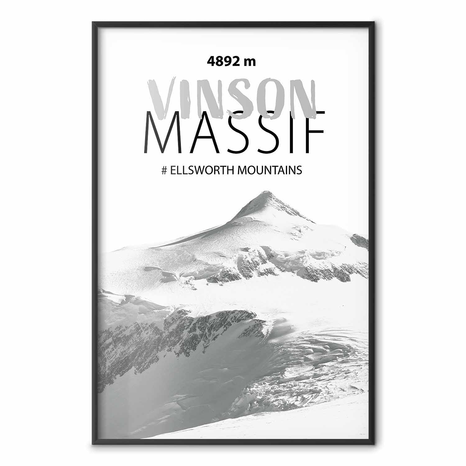 Vinson Massif Mountain Peak Landscape Poster