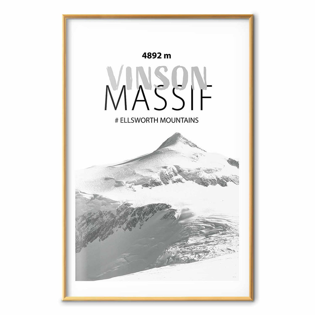 Vinson Massif Mountain Peak Landscape Poster