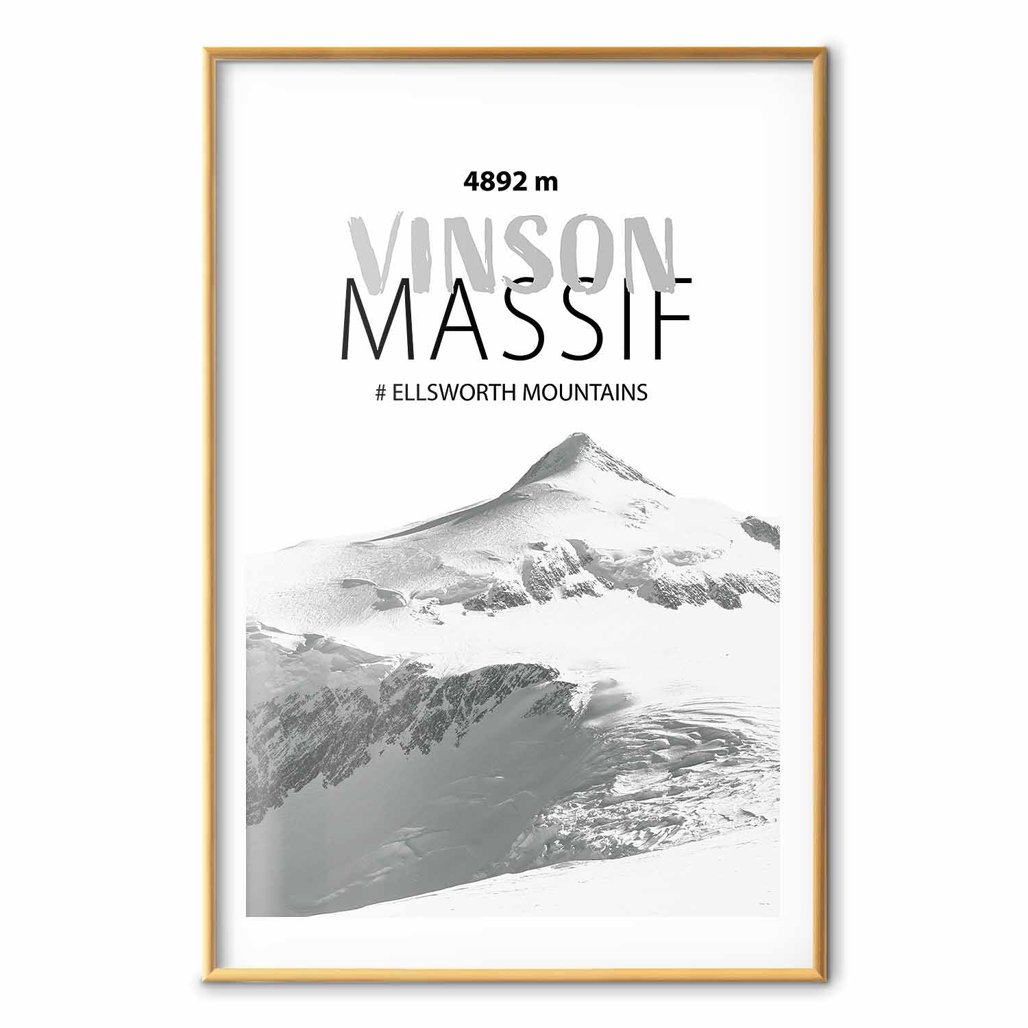 Vinson Massif Mountain Peak Landscape Poster