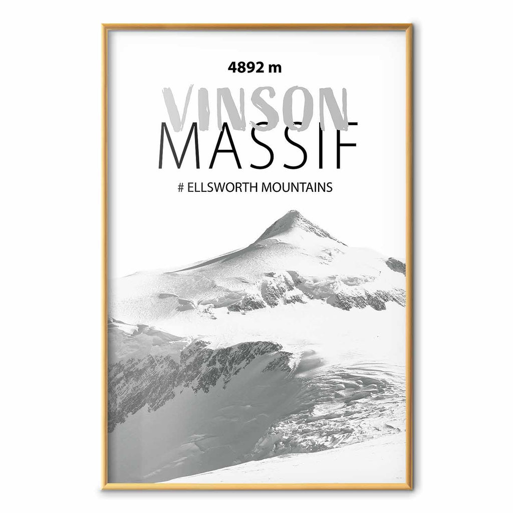 Vinson Massif Mountain Peak Landscape Poster