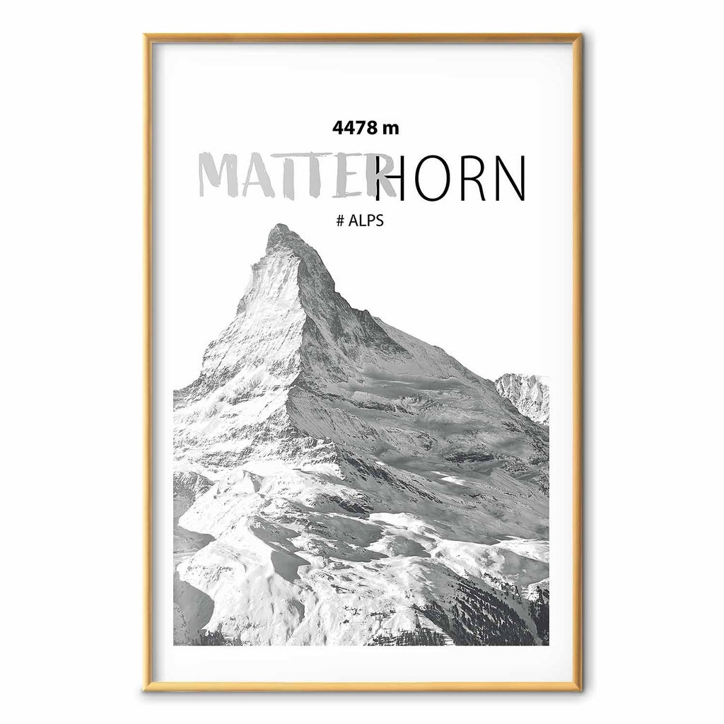 Matterhorn Mountain Peak Landscape Poster