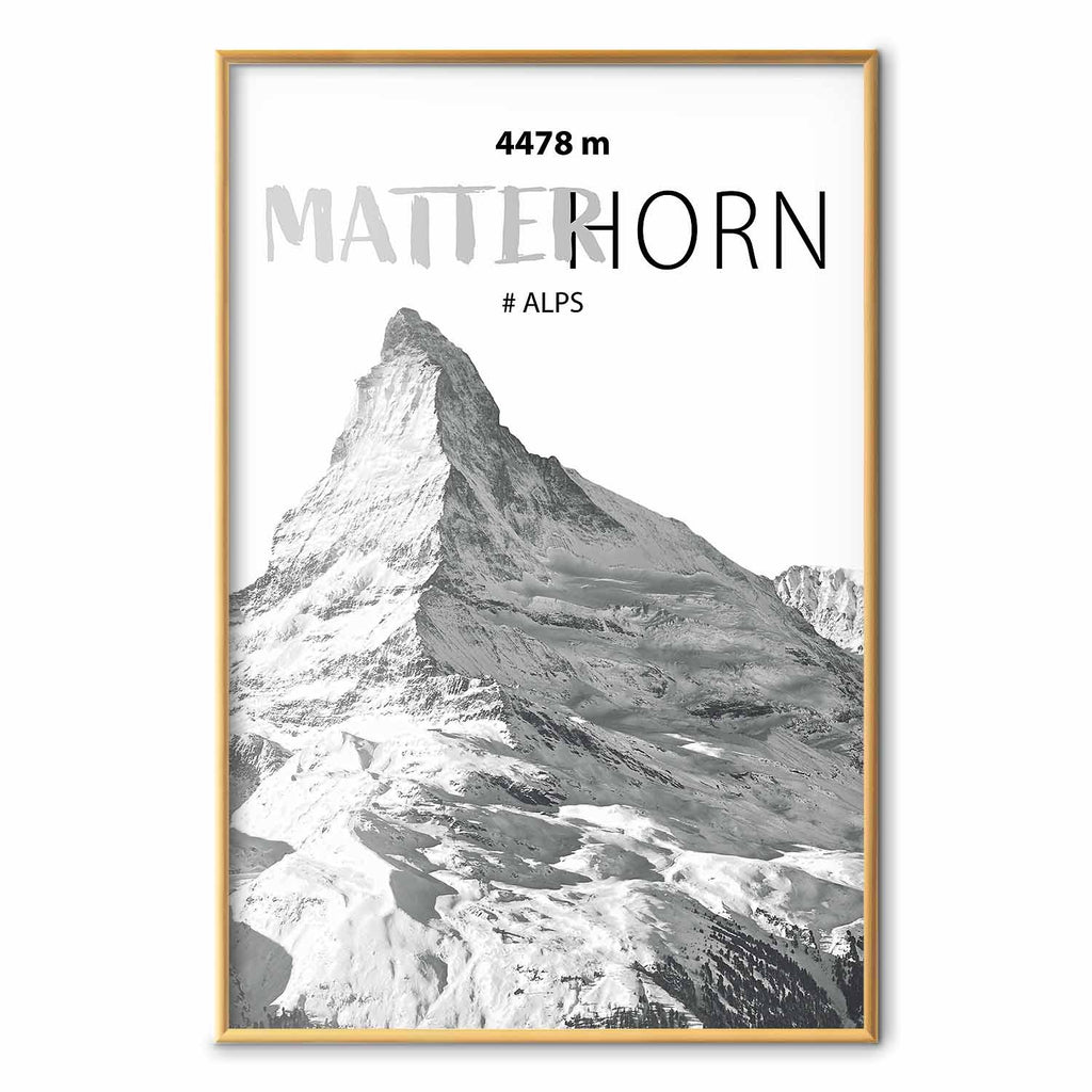 Matterhorn Mountain Peak Landscape Poster