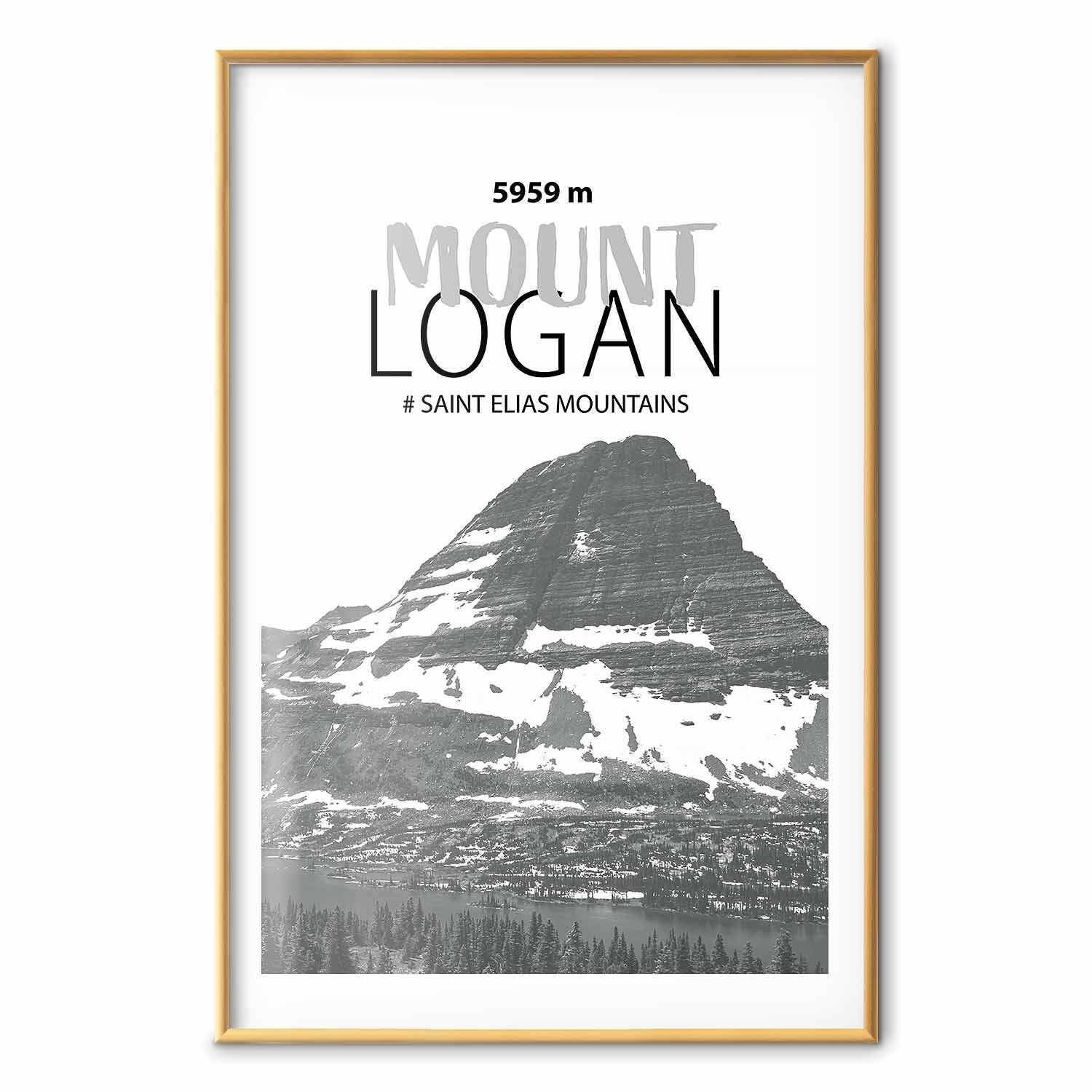 Mount Logan Mountain Peak Landscape Poster