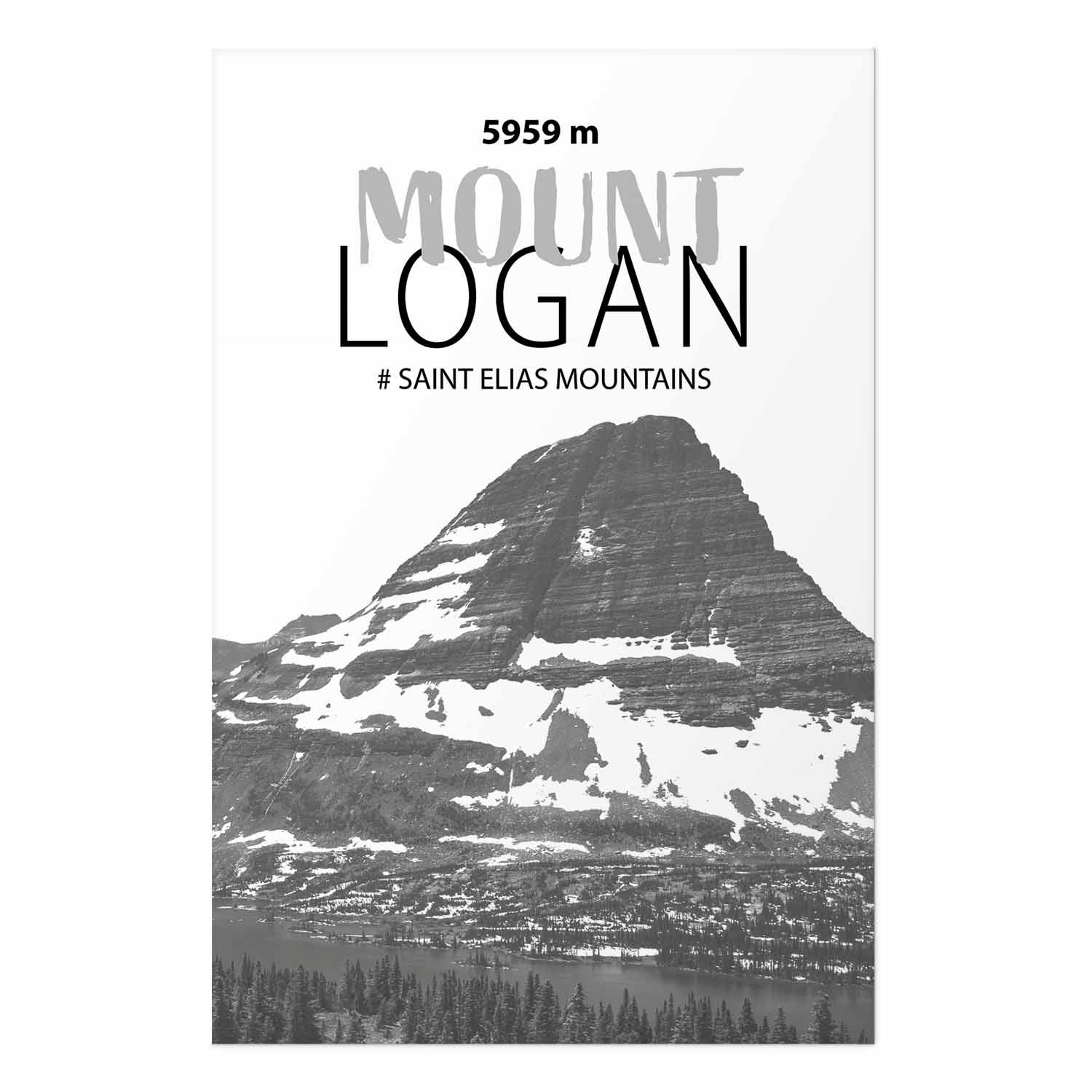 Mount Logan Mountain Peak Landscape Poster