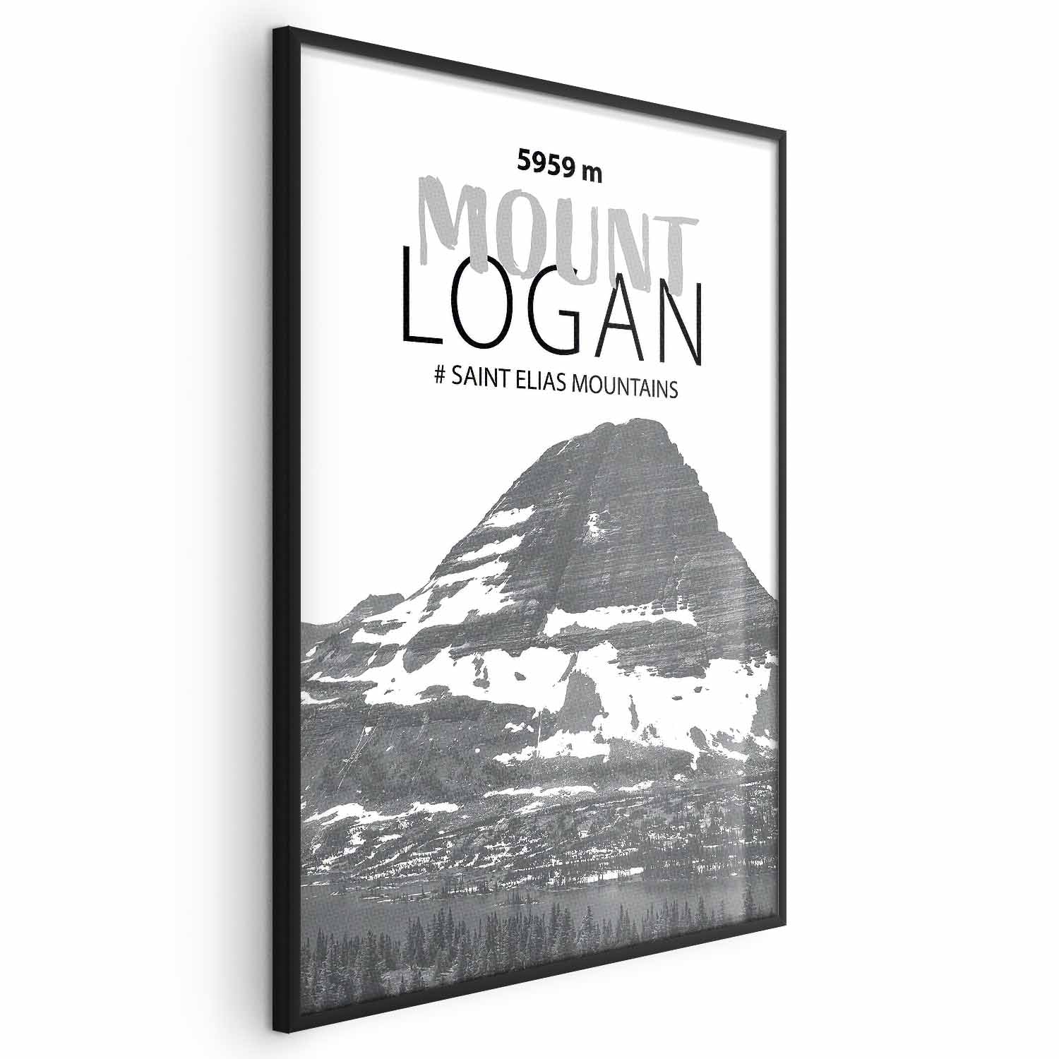 Mount Logan Mountain Peak Landscape Poster