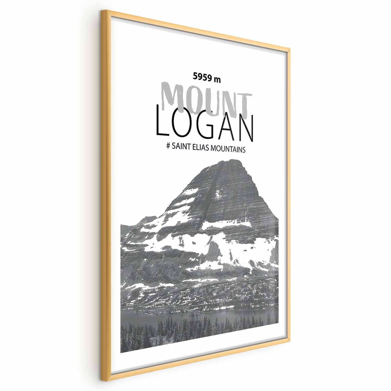Mount Logan Mountain Peak Landscape Poster