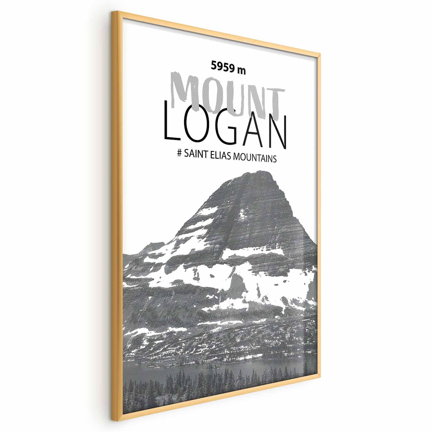 Mount Logan Mountain Peak Landscape Poster