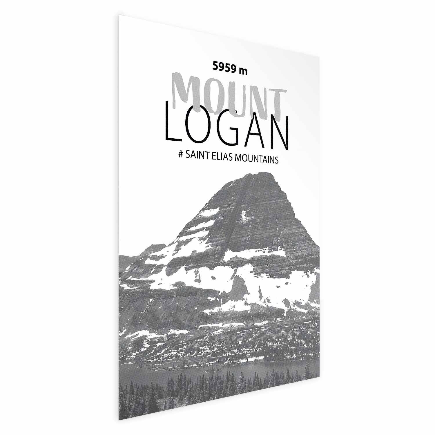 Mount Logan Mountain Peak Landscape Poster